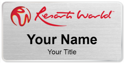 Custom name badges for Resort World