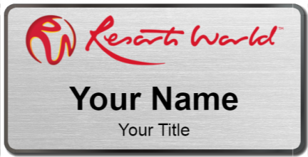 Custom name badges for Resort World