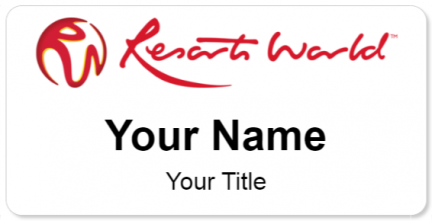 Custom name badges for Resort World