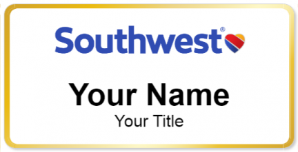 Custom name badges for Southwest