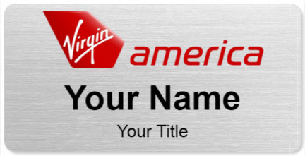 Custom name badges for Virgin America