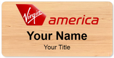 Custom name badges for Virgin America