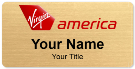 Custom name badges for Virgin America
