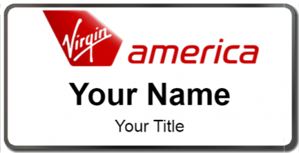 Custom name badges for Virgin America