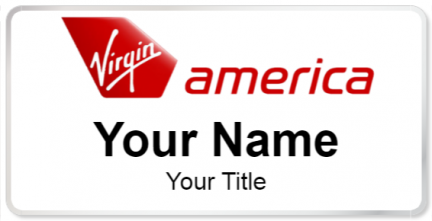 Custom name badges for Virgin America