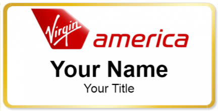 Custom name badges for Virgin America