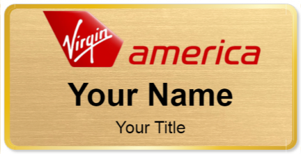 Custom name badges for Virgin America