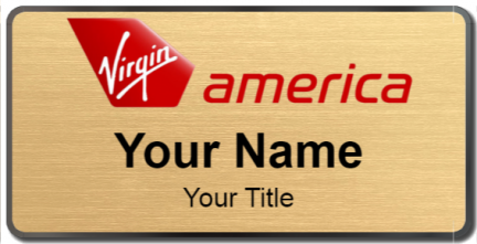 Custom name badges for Virgin America