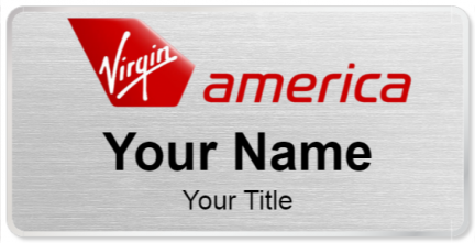Custom name badges for Virgin America