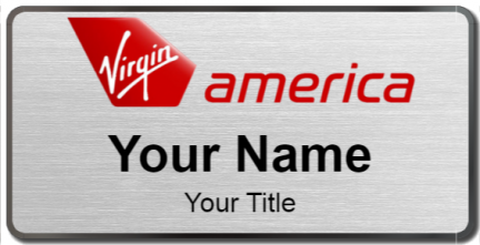 Custom name badges for Virgin America