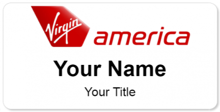 Custom name badges for Virgin America