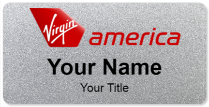 Custom name badges for Virgin America