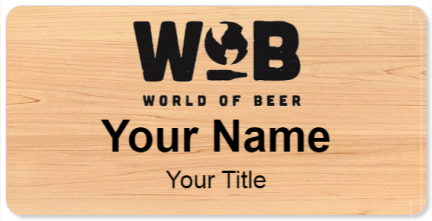 Custom name badges for World of Beer