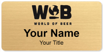 Custom name badges for World of Beer