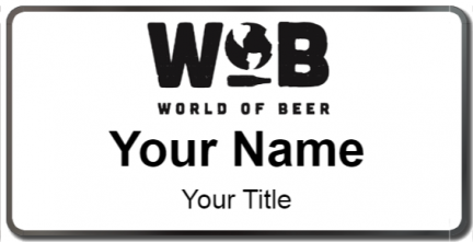 Custom name badges for World of Beer