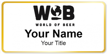 Custom name badges for World of Beer