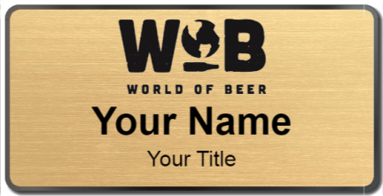 Custom name badges for World of Beer