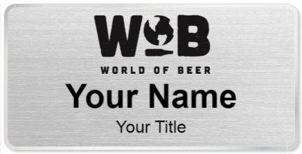 Custom name badges for World of Beer