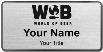 Custom name badges for World of Beer
