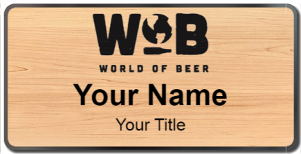 Custom name badges for World of Beer