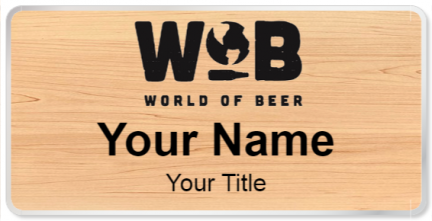 Custom name badges for World of Beer