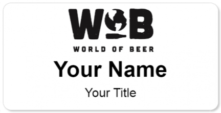 Custom name badges for World of Beer