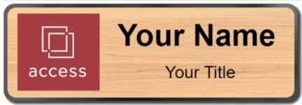 Custom name badges for Access Real Estate