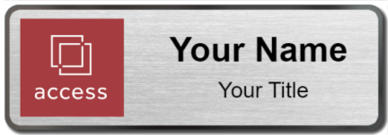 Custom name badges for Access Real Estate