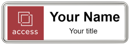 Custom name badges for Access Real Estate