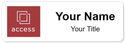 Custom name badges for Access Real Estate