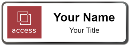 Custom name badges for Access Real Estate