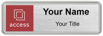 Custom name badges for Access Real Estate