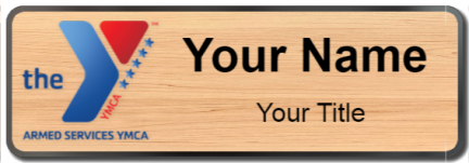 Custom name badges for Armed Services YMCA