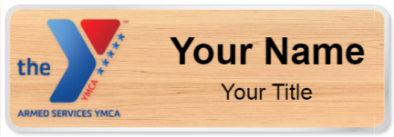Custom name badges for Armed Services YMCA