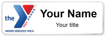 Custom name badges for Armed Services YMCA