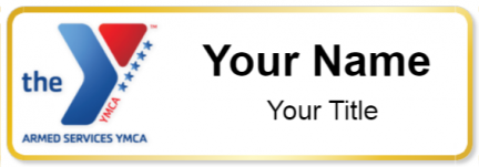 Custom name badges for Armed Services YMCA