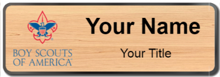 Custom name badges for Boy Scouts of America