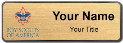 Custom name badges for Boy Scouts of America