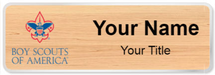 Custom name badges for Boy Scouts of America