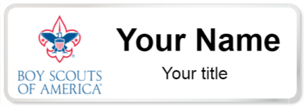 Custom name badges for Boy Scouts of America