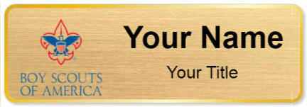 Custom name badges for Boy Scouts of America