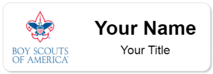 Custom name badges for Boy Scouts of America