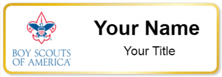 Custom name badges for Boy Scouts of America
