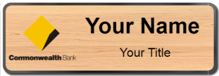 Custom name badges for Commonwealth Bank