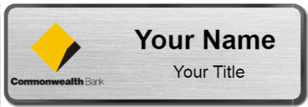 Custom name badges for Commonwealth Bank