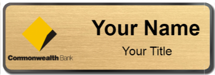 Custom name badges for Commonwealth Bank