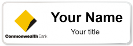 Custom name badges for Commonwealth Bank