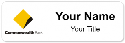 Custom name badges for Commonwealth Bank