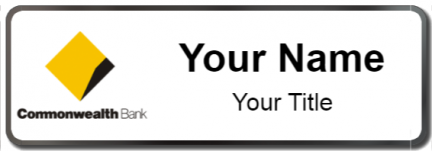 Custom name badges for Commonwealth Bank