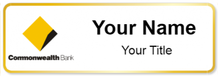 Custom name badges for Commonwealth Bank